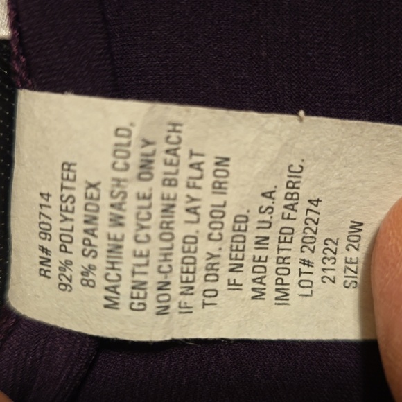 J.B.S. Ltd. short sleeve midi dress plus Women's size 20 W - Picture 6 of 6